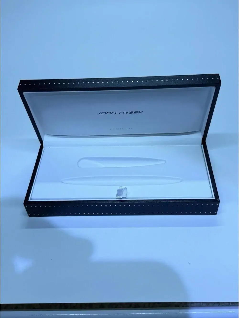 Jorg Hysek Switzerland Empty Pen Pencil Box Case w Papers